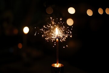 Obraz premium new years eve celebration fireworks at night with generative ai