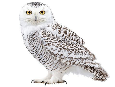 a white and black owl