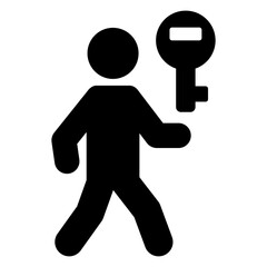 person with key icon