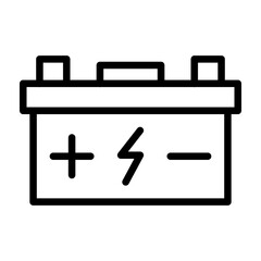 Battery Vector Line Icon Design