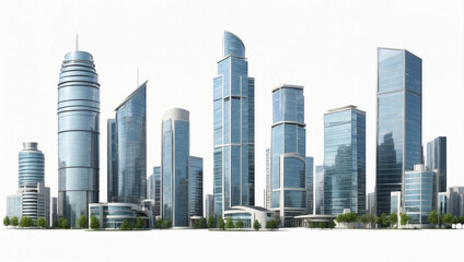 Obraz premium Collection of Tall Office Buildings Real 0