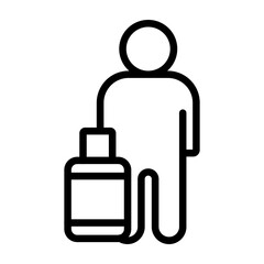 Passenger Vector Line Icon Design