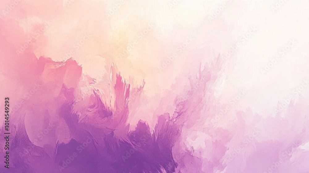 Poster abstract gradient background in soft lavender and pale pink hues with a clear space for copy on the 