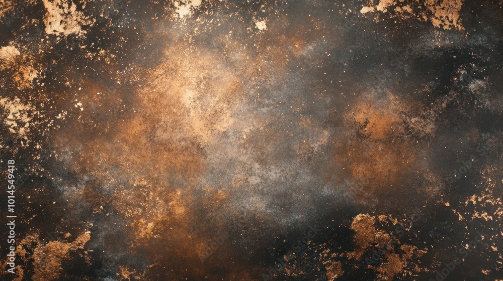 Poster abstract metallic texture with subtle highlights in bronze and gray, leaving open space for text or 