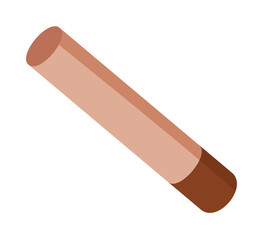 Lipstick tube sticker is a cosmetic product in flat cartoon graphic style. This beauty makeup item showcases modern design, ideal for organic beauty, skincare, and fashion themes.