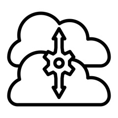 Elasticity Vector Line Icon Design