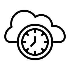 Latency Vector Line Icon Design