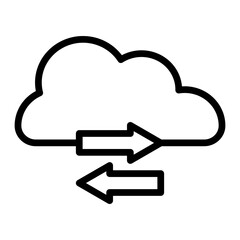 Data Transfer Vector Line Icon Design