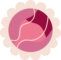 Flat postal stamp with valentine theme features love and heart. Cute card note in envelope signifies message and romance, ideal for greetings on special occasions.