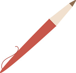 Flat pen icon for stationery, representing heart and note for love and correspondence. Simple design ideal stickers, cards, or messages. Perfect creative invitations or stationery themes.