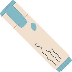 Flat marker pen tool designed in various colors, ideal for creative uses. Concept of doodle art, trendy stationery style, suitable for personal or professional projects.