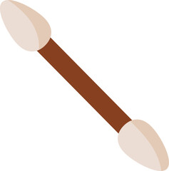 Hand holding a cotton tool for beauty and hygiene. Simple tool for skincare and personal care. Concept of health cleanliness, flat style, suitable cosmetic product presentations.