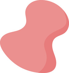 Flat cartoon image of beauty makeup sponge used for cosmetic applications on the face. Simple organic design suitable for skincare and beauty themes. Ideal fashion, hygiene, and woman illustrations.