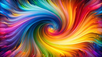 Fototapeta premium A swirling vortex of vibrant hues, where color transforms into an abstract journey of visual perception.