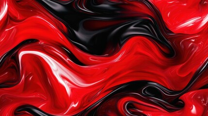 Obraz premium Abstract Red and Black Swirl Pattern Design