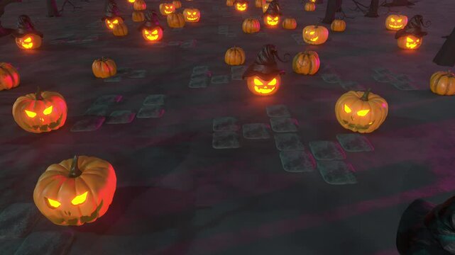 Halloween Pumpkin Background and Loop