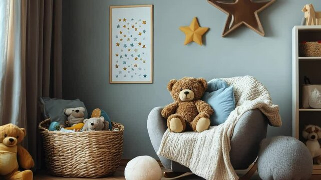 Cozy Nursery with Plush Toys