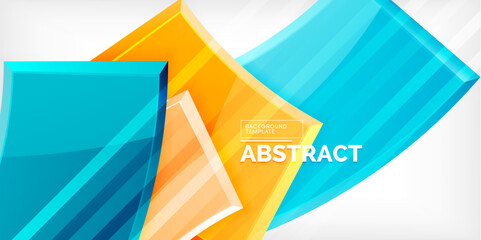 Vector abstract color geometric shapes. Illustration For Wallpaper, Banner, Background, Card, Book Illustration, landing page