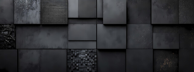 Naklejka premium Textured Black Grid