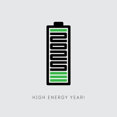Power Up Your 2025! Energize Your New Year with This Bold Battery Icon. Perfect for Motivational Posts, Tech Blogs, Productivity Apps, or Energy-Focused Campaigns. Charged for Success.