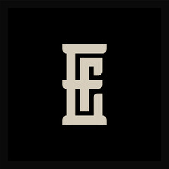 EF - Monogram Mastery Meets Minimalist Magic. Perfect for Music, Fashion, or Corporate Identity. Elevate Your Brand with This Timeless, Versatile Logo Design.