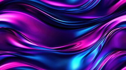 Abstract Flowing Shiny Purple and Blue Background