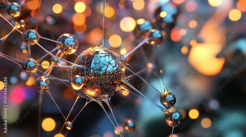 Poster Abstract 3D Rendering of a Shiny Network of Spheres
