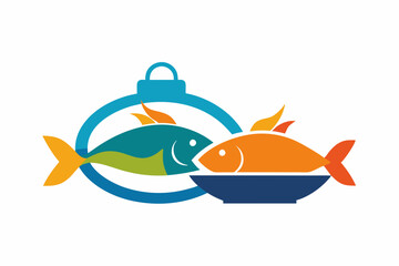 Fish Dishes Yú creative vector design 