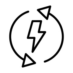 Energy Consumption Vector Line Icon Design