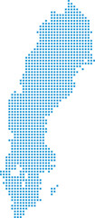 Digital Dot Map Representation of Sweden © PNG Designs 
