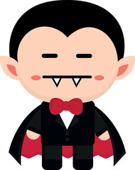Cute goth vampire with expressions, collection, fun Emotions stick, Neutral Face vampire