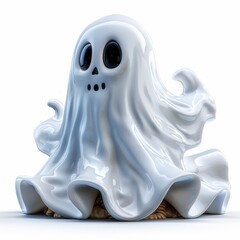Cute Cartoon Ghost Character for Halloween Fun