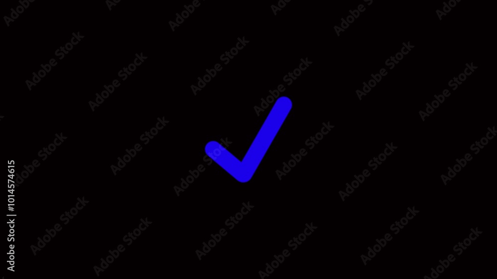 Poster black checkmark animation and double check icon. yes tick. correct check mark symbol. yes sign. anim