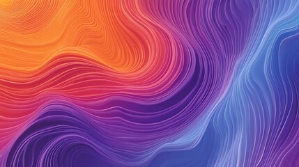 Obraz premium Abstract colorful wavy background with orange, red, purple, and blue hues.
