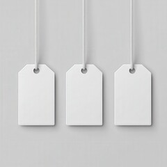 Wobbler template. Supermarket bended white blank wobblers. 3d sale discount plastic tags vector isolated mockup