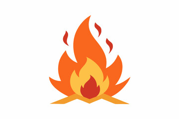 Bonfires creative vector illustration on a white background