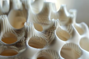 Close-up of intricate coral structure with unique patterns and textures.