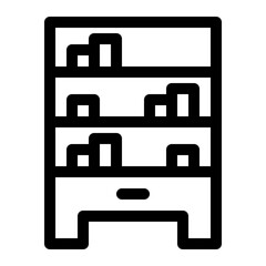 Library shelf icon