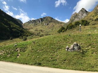 pyrenees nature landscape from the road