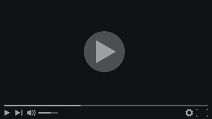 Video player template interface multimedia player mockup