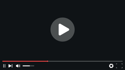 Video player template interface multimedia player mockup