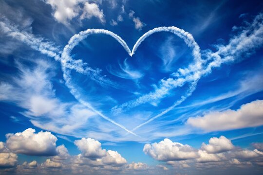 Surprise your loved one with a breathtaking heart skywriting display, delivering a heartfelt aerial message perfect for