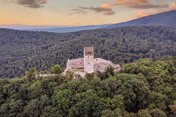 Aerial View Over Hrad Topolcany and Surroundings, Slovakia