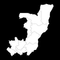 Obraz premium Republic of the Congo map with administrative divisions. Vector illustration.
