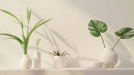 Minimalist botanical setup with elegance