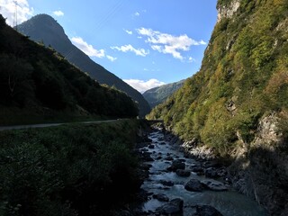 pyrenees nature landscape from the road