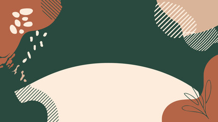 Background featuring abstract shapes and patterns with dots. A contemporary vector design ideal for banners, flyers, and covers.
