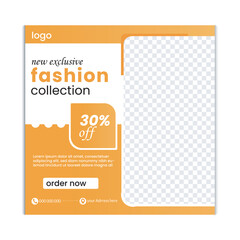 fashion template design poster, social media fashion sale design, shopping sale offer template,