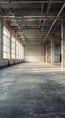 Industrial interior of a large industrial building