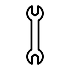 Wrench Vector Line Icon Design